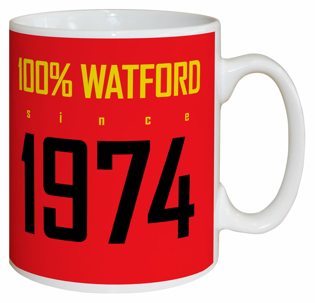 Personalised Watford FC 100 Percent Mug from Go Find A Gift