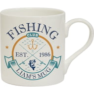 Personalised Fishing Club Chunky Bone China Mug