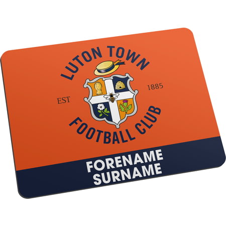 Personalised Luton Town FC Bold Crest Mouse Mat