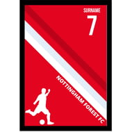 Personalised Nottingham Forest Colour Stripe A4 Framed Print