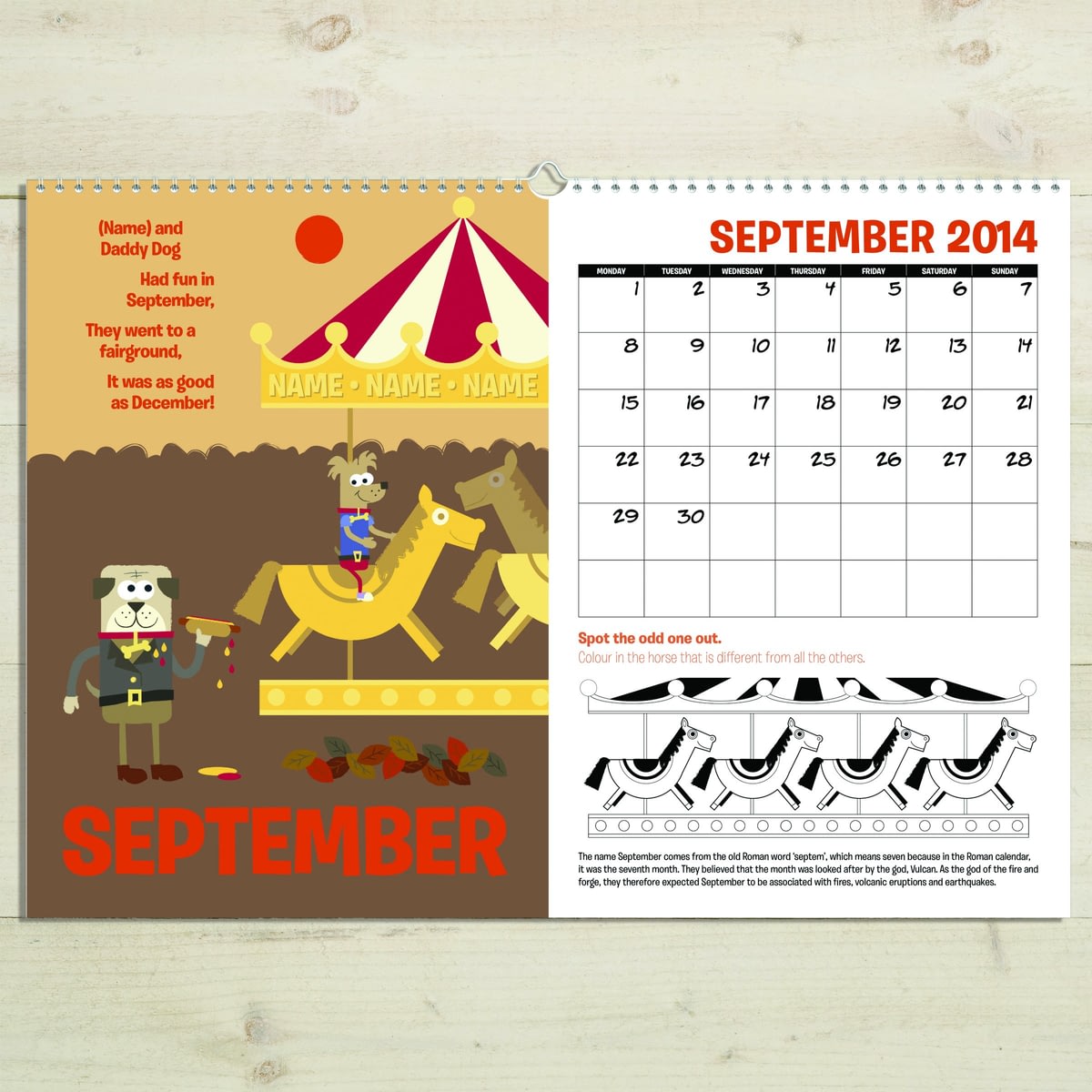 Personalised Childrens Activity Book Learning The Months Of The Year