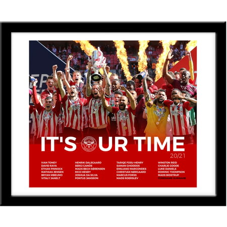 Personalised Brentford FC Promotion Team Photo Framed Print