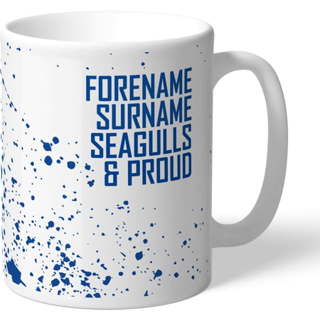Personalised Brighton & Hove Albion & Proud 11oz Ceramic Mug