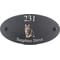 Personalised Cat Motif Oval Slate House Sign Plaque 25x13cm