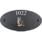 Personalised Cat Motif Oval Slate House Sign Plaque 25x13cm