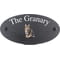 Personalised Cat Motif Oval Slate House Sign Plaque 25x13cm