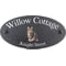 Personalised Cat Motif Oval Slate House Sign Plaque 25x13cm
