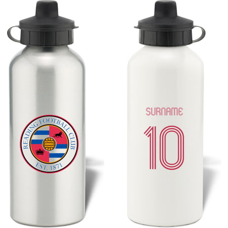 Personalised Reading FC Retro Shirt Aluminium Sports Water Bottle