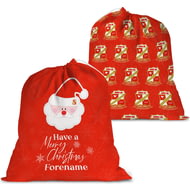Personalised Swindon Town FC Merry Christmas Large Fabric Santa Sack