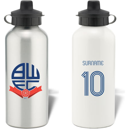 Personalised Bolton Wanderers Retro Shirt Aluminium Sports Water Bottle