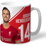 Personalised Liverpool FC Jordan Henderson Autograph Player Photo 11oz Ceramic Mug