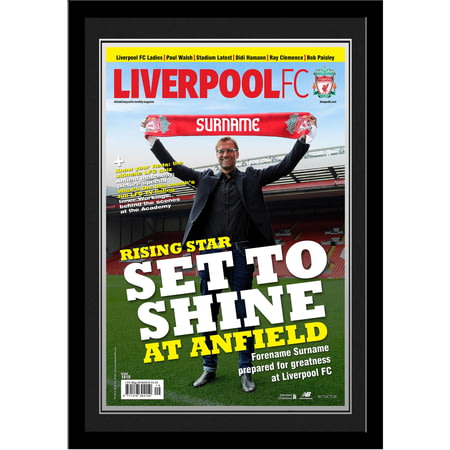 Personalised Liverpool FC Magazine Front Cover Photo Framed