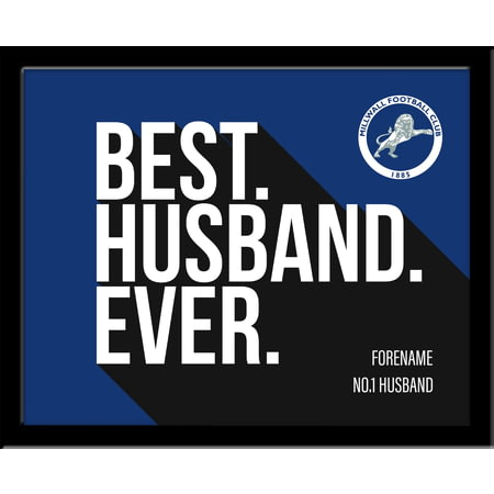 Personalised Millwall FC Best Husband Ever 10x8 Photo Framed