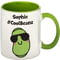 Personalised #CoolBeanz Green Inside Mug