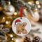 Personalised Gingerbread Initial Letter Christmas Ceramic Hanging Tree Decoration - 7cm