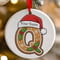 Personalised Gingerbread Initial Letter Christmas Ceramic Hanging Tree Decoration - 7cm