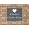 Personalised Heart Motif Slate Plaque/Sign With Wall Fixings - 25x20cm - Garden, Shed, House Sign