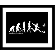 Personalised Swansea City Evolution Framed Print