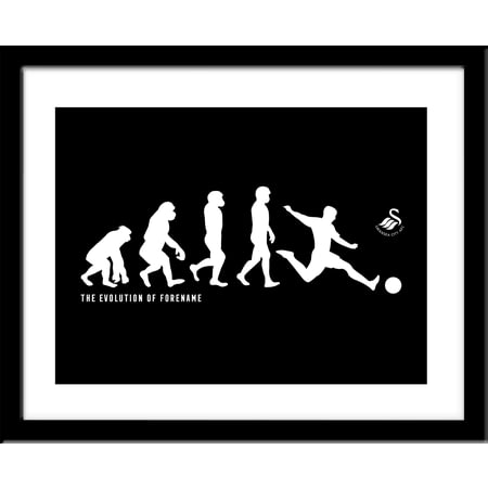 Personalised Swansea City Evolution Framed Print