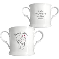 Personalised Chilli & Bubble's Christmas Cuddles Loving Cup