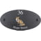 Personalised Fox Wildlife Animal Motif Oval Slate House Sign Plaque 25x13cm