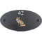 Personalised Fox Wildlife Animal Motif Oval Slate House Sign Plaque 25x13cm