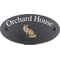 Personalised Fox Wildlife Animal Motif Oval Slate House Sign Plaque 25x13cm