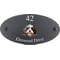 Personalised Havanese Dog Motif Oval Slate House Sign Plaque 25x13cm