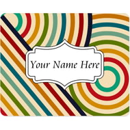 Personalised Vintage Retro Stripes Design Mouse Mat