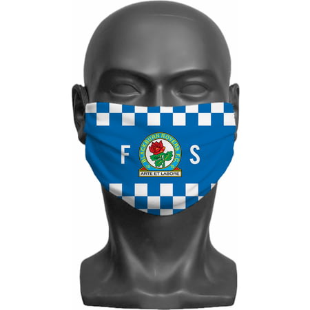 Personalised Blackburn Rovers FC Initials Adult Face Mask
