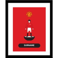 Personalised Manchester United Player Figure Framed Print
