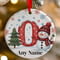 Personalised Snowman Initial A Ceramic Christmas Tree Decoration - 7cm