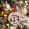 Personalised Snowman Initial A Ceramic Christmas Tree Decoration - 7cm
