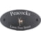 Personalised Stag Wildlife Animal Motif Oval Slate House Sign Plaque 25x13cm