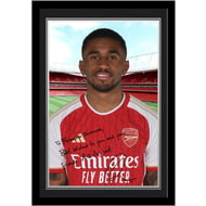 Personalised Arsenal FC Reiss Nelson Autograph A4 Framed Player Photo
