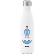 Personalised Manchester City Player Figure Insulated Water Bottle - 500ml - White