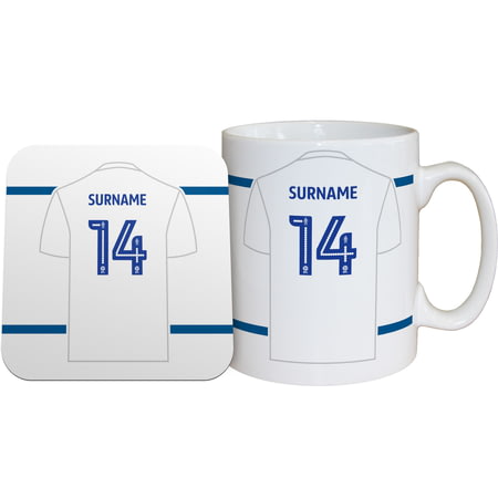 Personalised Leeds United FC Shirt Mug & Coaster Set