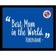 Personalised Reading Best Mum In The World 10x8 Photo Framed