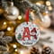 Personalised Snowman Initial A Ceramic Christmas Tree Decoration - 7cm