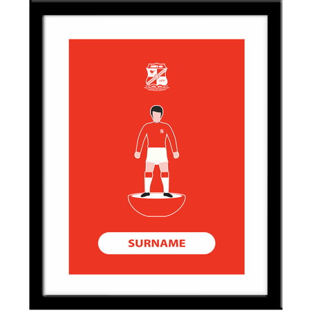 Personalised Swindon Town FC Player Figure Framed Print