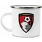 Personalised AFC Bournemouth Back Of Shirt Enamel Camping Mug