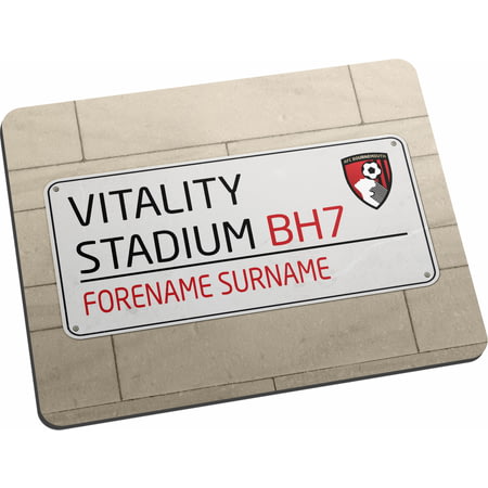 Personalised Bournemouth Vitality Stadium Street Sign Fabric Mouse Mat