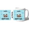 Personalised Grumpy Cat Emoji - Happy Face Mug Blue