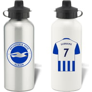 Personalised Brighton & Hove Albion FC Shirt Aluminium Sports Water Bottle