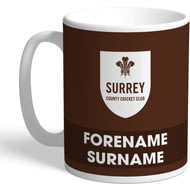 Personalised Surrey County Cricket Club Eat Sleep Drink Mug