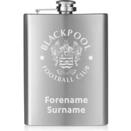 Personalised Blackpool FC Crest Hip Flask