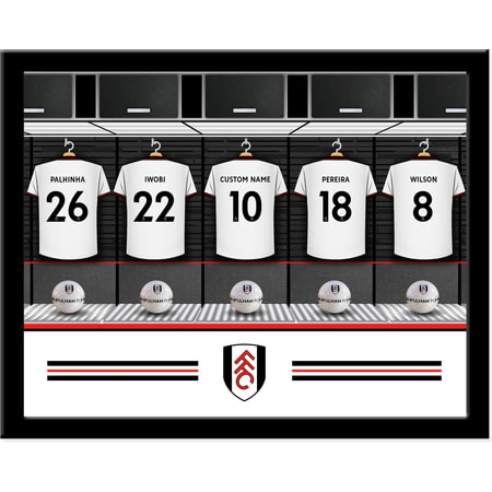 Personalised Fulham FC Dressing Room Shirts Framed Print
