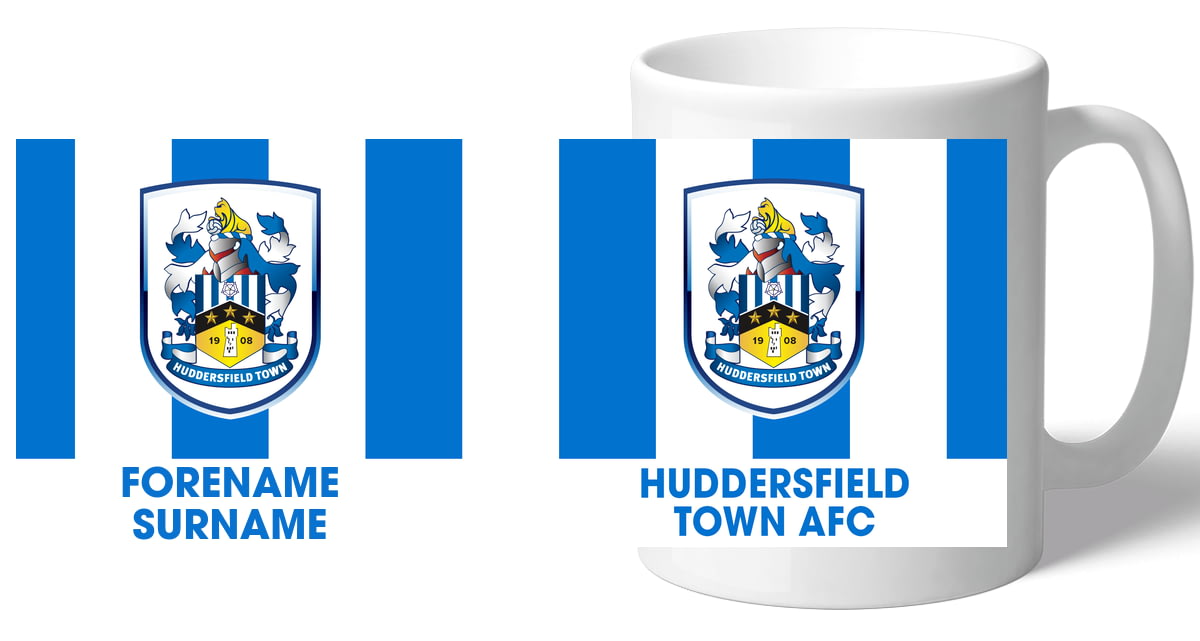 Official Personalised Huddersfield Town Bold Crest Water Bottle 