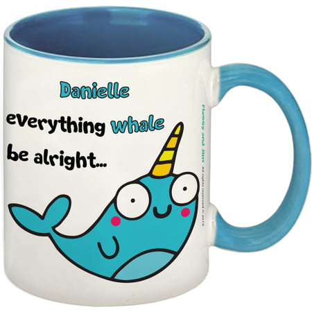 Personalised Be Alright Blue Inside Mug