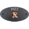 Personalised Brittany Dog Motif Oval Slate House Sign Plaque 25x13cm